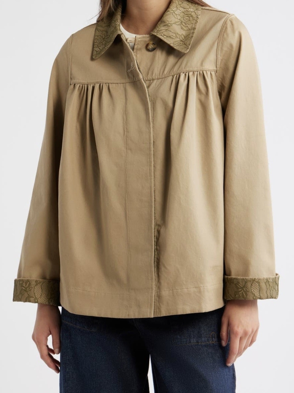 Damson Madder Mini Mercedes Reversible Coat - Lace